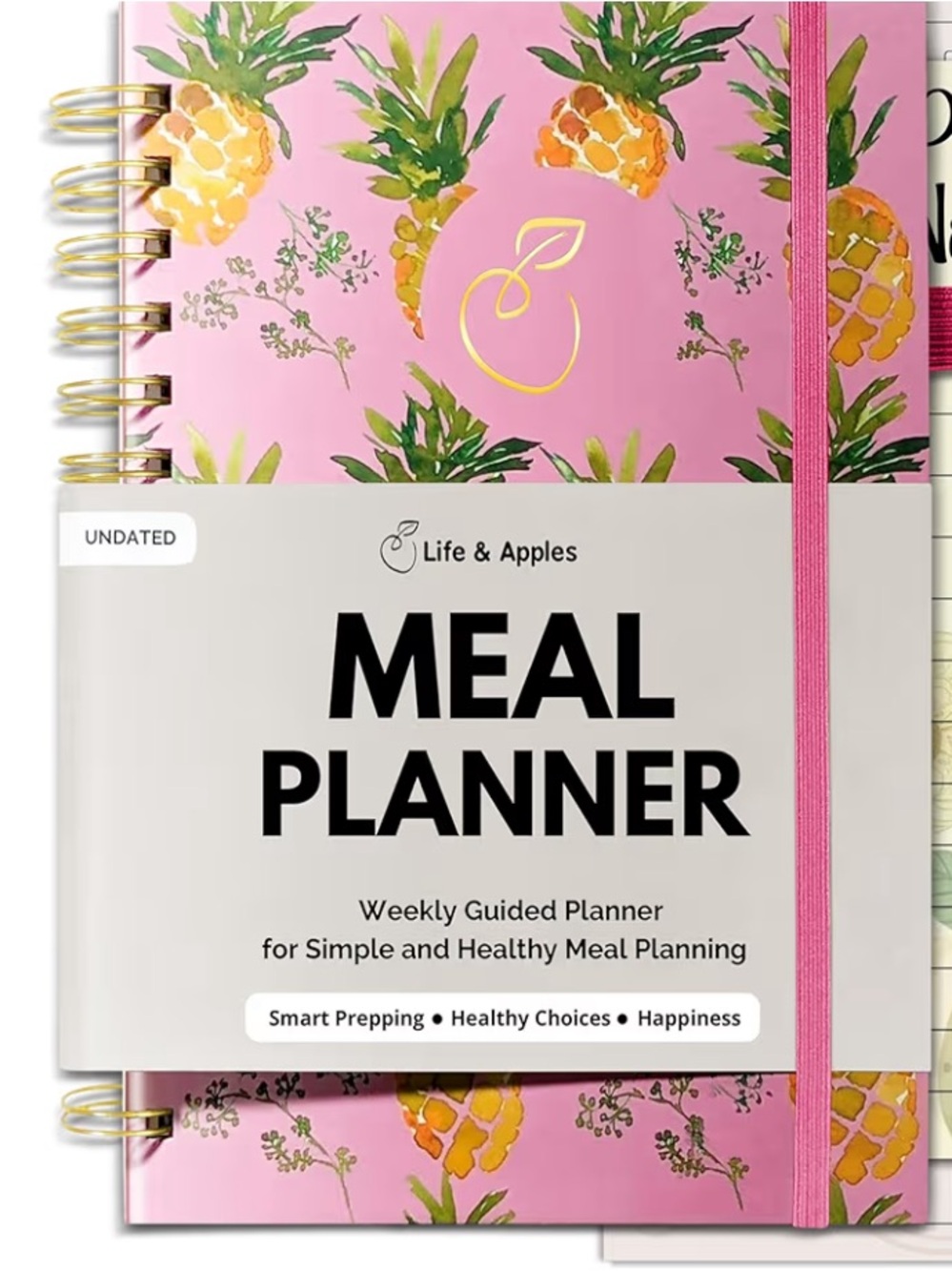 Meal Planner w/Grocery List Undated Weekly Menu Meal Prep Healthy  Weight Loss